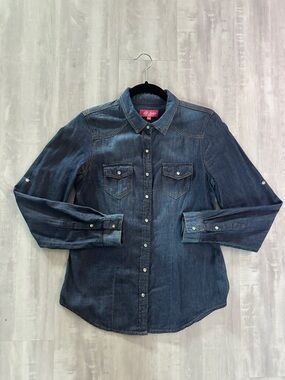Etcetera Dark Blue Denim Shirt with Pink Label